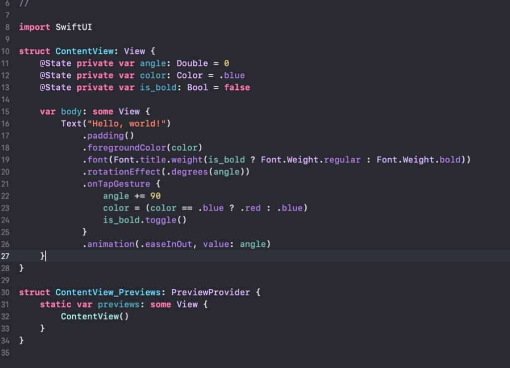 SwiftUI Code